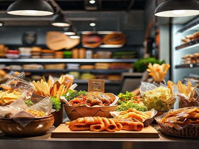 A collection of vintage-style glass jars, elegantly labeled with script fonts, containing various colorful spices and dried herbs on a dark wooden shelf.